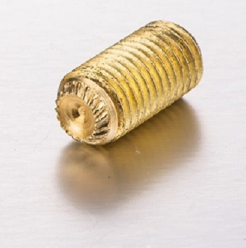Brass set screw with knurl